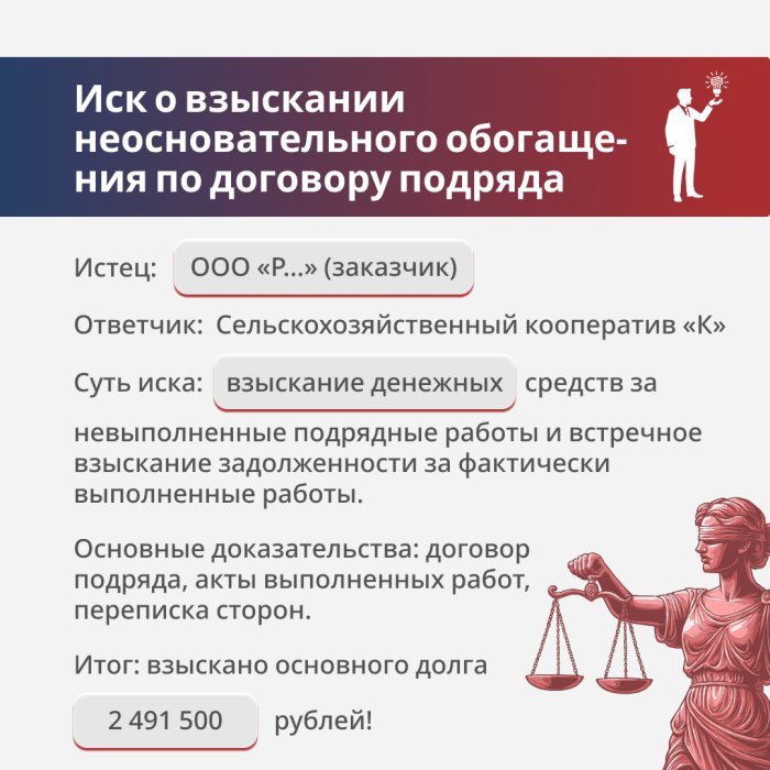 Картинка Взыскана задолженность по договору строительного подряда